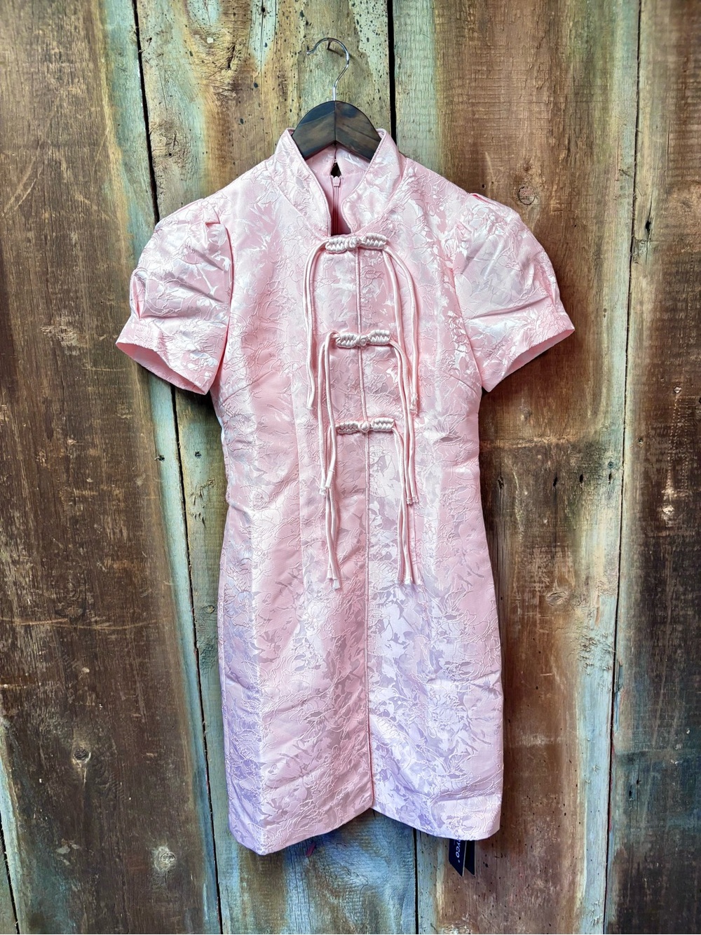 NWT Burryco pink jacquard oriental-inspired mini dress Style/Model #1771 Size 2